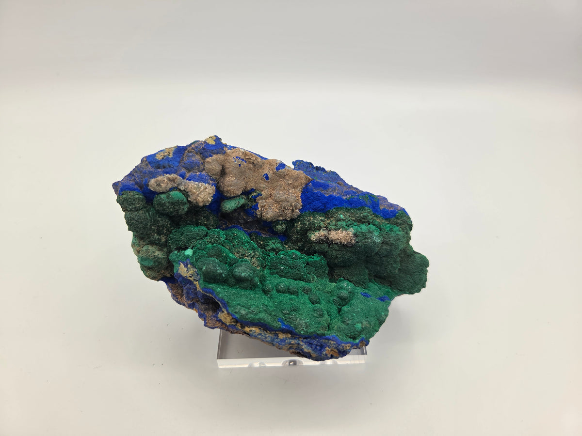 Azurite with Malachite