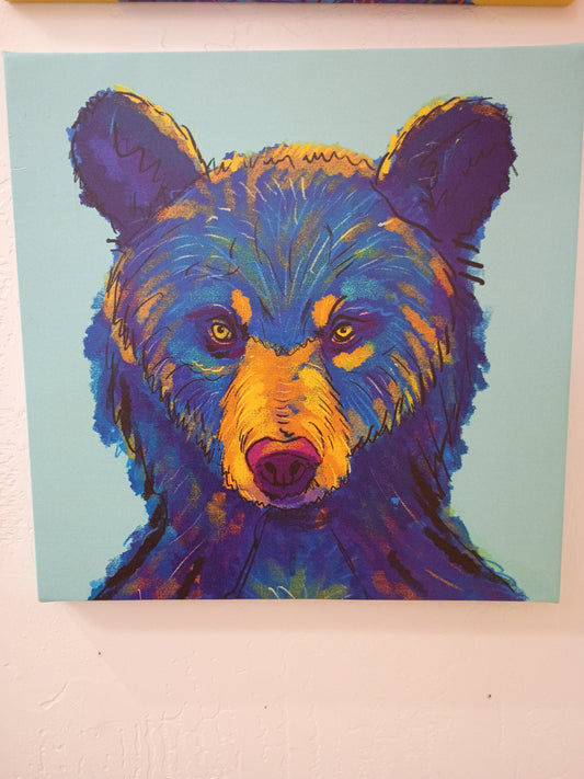 Black bear canvas print