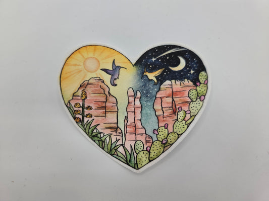 Sedona heart sticker