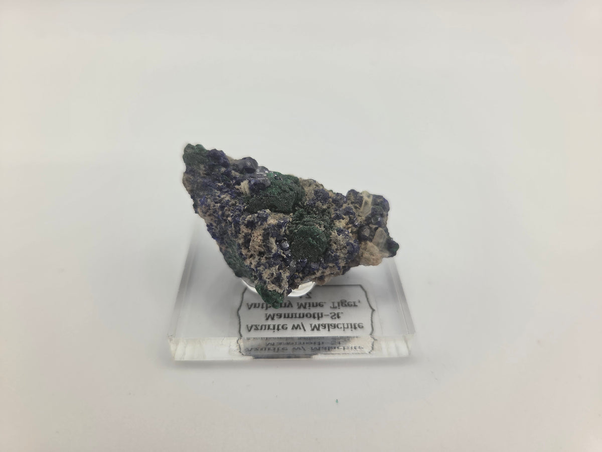 Azurite with Malachite