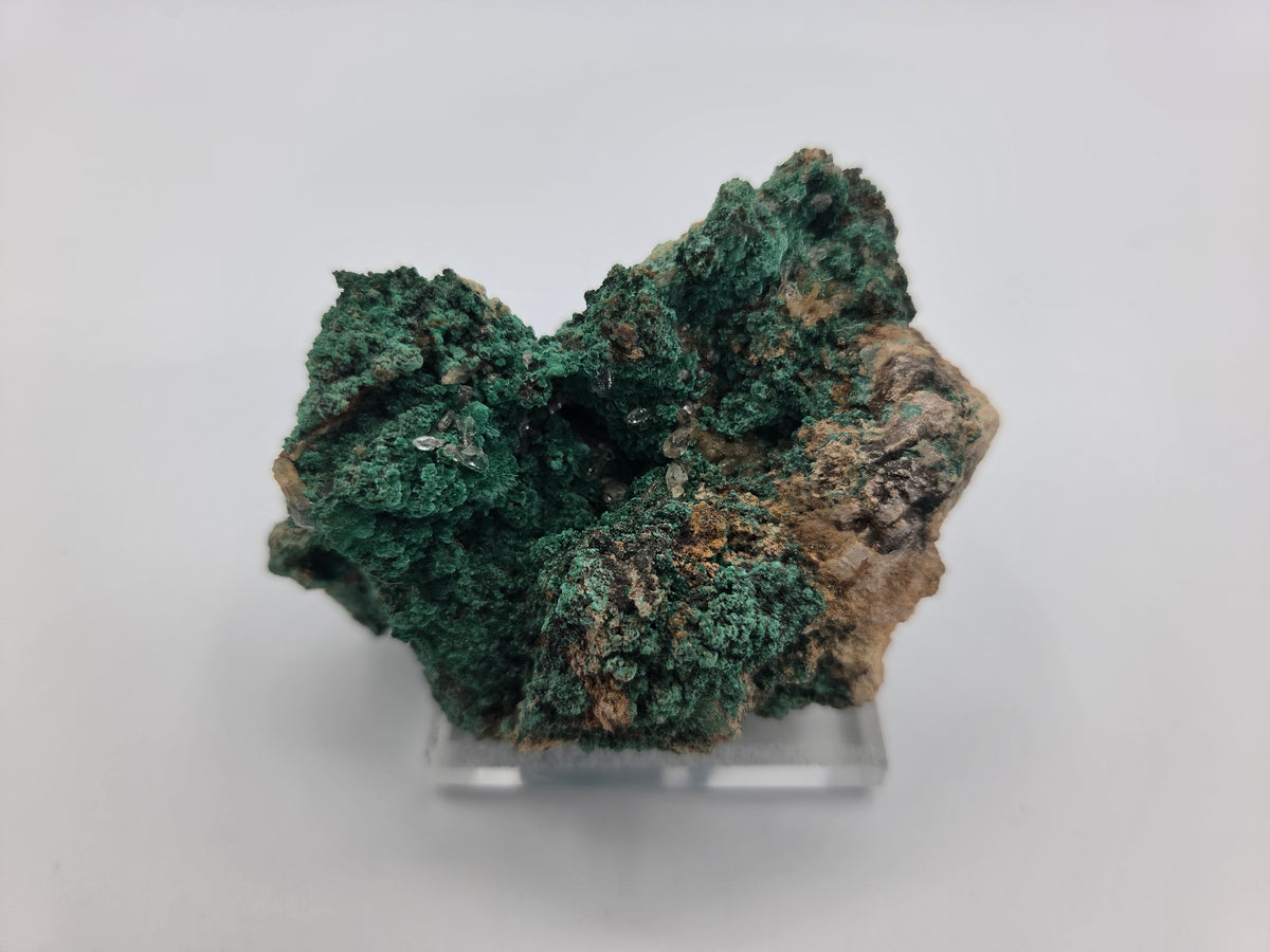 Malachite with Quartz