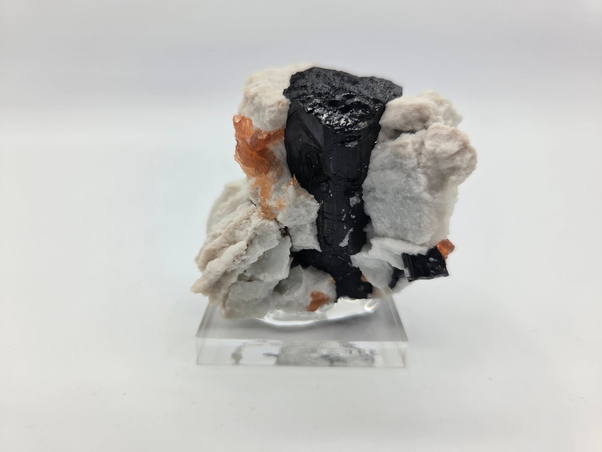 Shorl with Spessartine Garnet