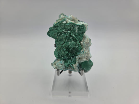 Malachite after Azurite on Chrysocolla