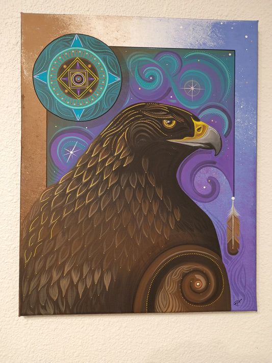 Golden Eagle. Ri Design original paintin