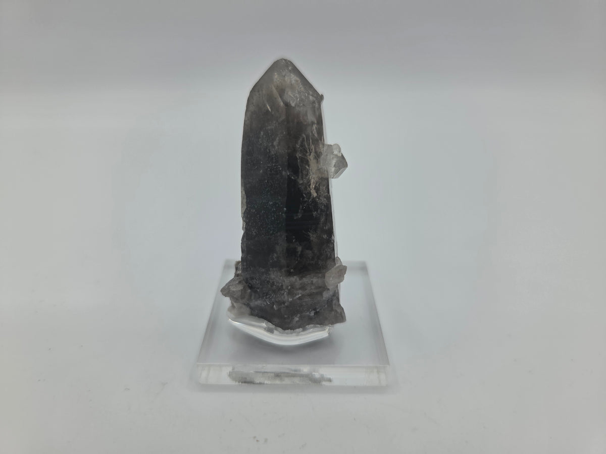 Phenakite on Smoky Quartz