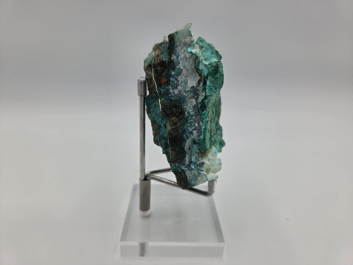 Malachite after Azurite on Chrysocolla